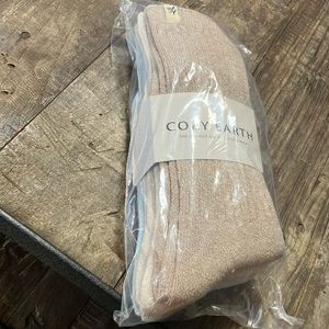 Brand new Cozy Earth lounge socks - 3 pack! Blue, Cream, Tan